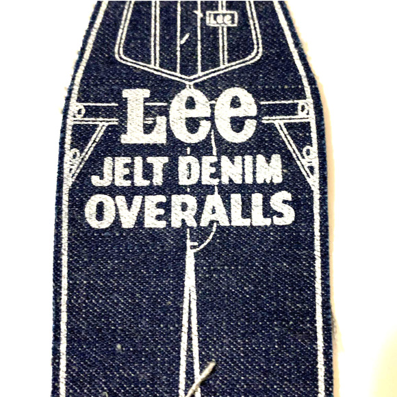 Vintage Lee Jelt Denim Die Cut Overalls Advertising Patch NWOT - Picture 3 of 10